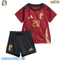 Camisa de time de futebol Bélgica Lois Openda #20 Replicas 1º Equipamento Infantil Europeu 2024 Manga Curta (+ Calças curtas)